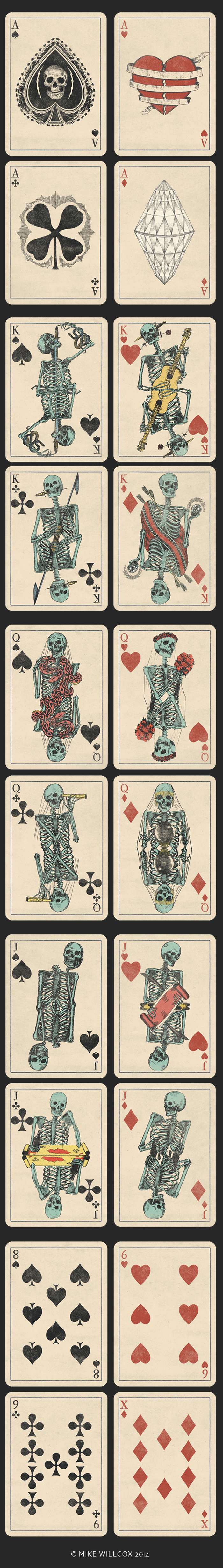 Skull Art Designs by Cartamundi Casino Quality Single Deck Poker PLAYING CARDS 