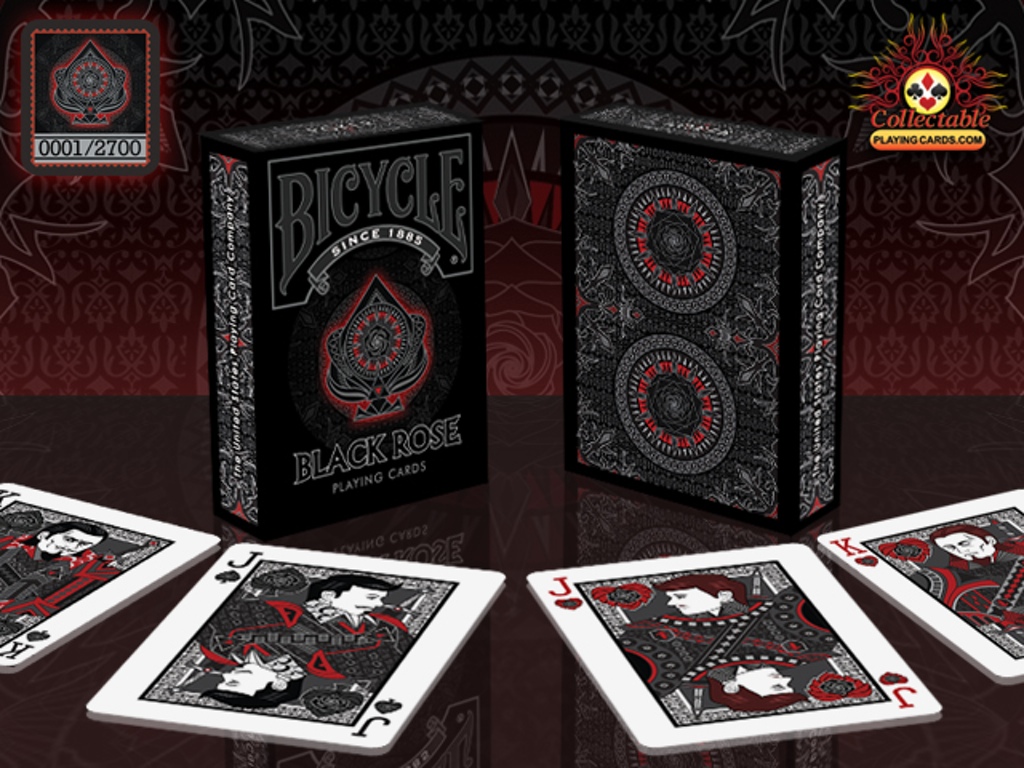 Bicycle Limited Edition Black Rose Playing Cards by