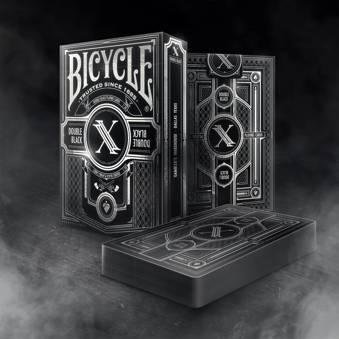 Bicycle Double Black 2 Waterproof Playing Cards Printed By USPCC Brand New 