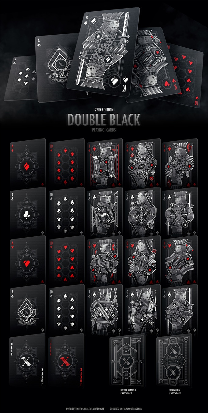 Black Trauma Playing CardsPoker DeckCollectable 