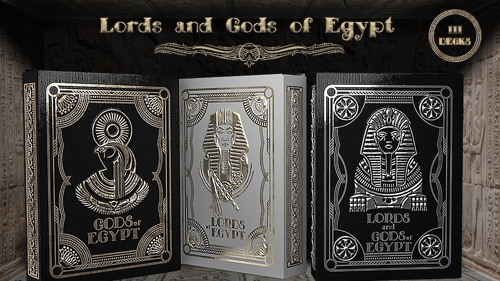 Lords and Gods of Egypt Playing Cards Collectors Rare 3-Deck Set 