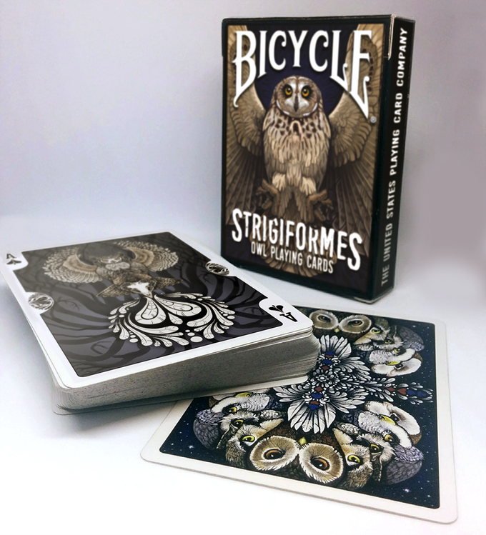 Bicycle strigiformes owl top playing cards