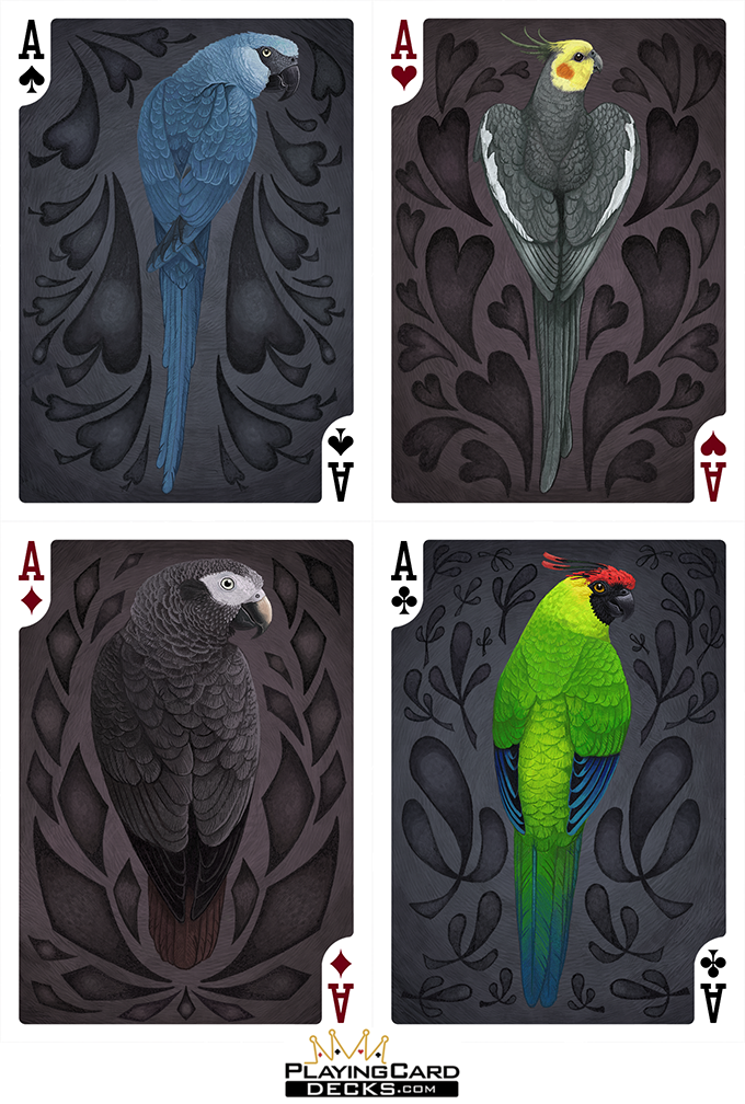 Modern Wide Birds P4 Sparrows In Rain Swap Playing Card
