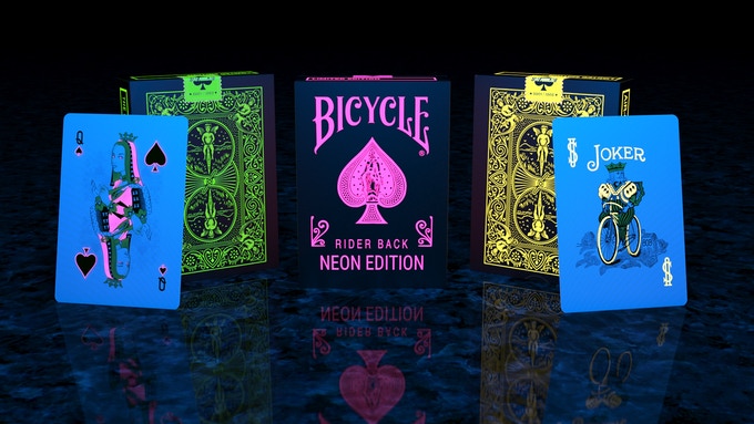 BICYCLE NEON RIDER BACK Playing Cards. The classic deck with an